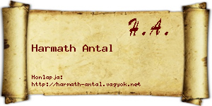 Harmath Antal névjegykártya